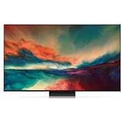 LG Smart TV LG QNED Mini LED 86 86 pouces 4K, 2023, Vue avant du téléviseur QNED de LG avec image de remplissage et logo du produit, 86QNED866RE, thumbnail 2