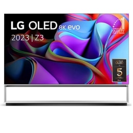 Vue de face avec l’emblème « 10 Years World No.1 OLED » et le logo « Garantie du panneau : 5 ans » sur l’écran2