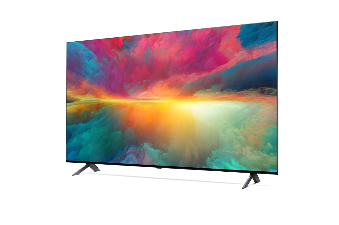 LG 55 pouces LG QNED75 4K UHD Smart TV - 55QNED756RA, vue de côté à 30 degrés avec image de remplissage, 55QNED756RA, thumbnail 3