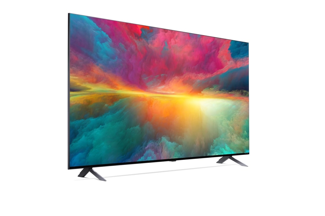 LG 55 pouces LG QNED75 4K UHD Smart TV - 55QNED756RA, vue de côté à 30 degrés avec image de remplissage, 55QNED756RA, thumbnail 5