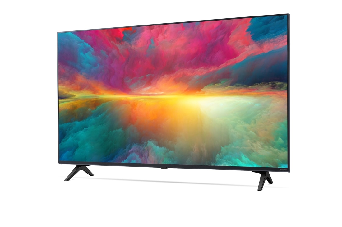 LG 43 pouces LG QNED75 4K UHD Smart TV - 43QNED756RA, vue de côté à 30 degrés avec image de remplissage, 43QNED756RA, thumbnail 3