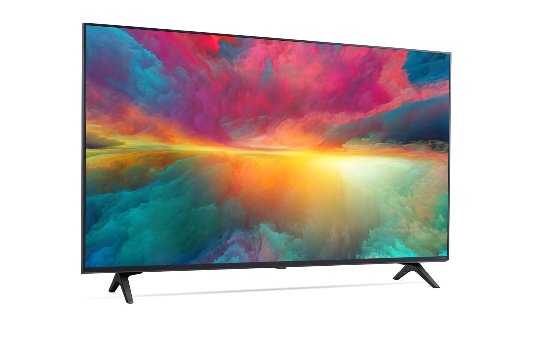 LG 43 pouces LG QNED75 4K UHD Smart TV - 43QNED756RA, vue de côté à 30 degrés avec image de remplissage, 43QNED756RA, thumbnail 6
