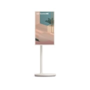 LG 27 pouces LG StanbyME Rollable Smart TV - 27ART10AKPL, Vue avant du mode vertical avec image d’arrière-plan, 27ART10AKPL, thumbnail 2