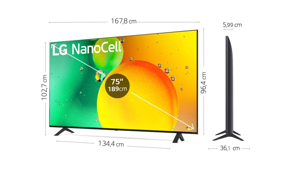 LG NanoCell 75'' TV, 75NANO756QA, 75NANO756QA, thumbnail 3