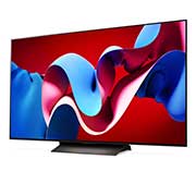 LG 55 pouces LG OLED evo AI C4 4K Smart TV OLED55C4, Vue latérale à partir de la gauche du LG OLED evo TV, OLED C4, OLED55C46LA, thumbnail 3
