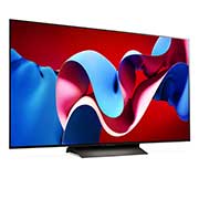 LG 55 pouces LG OLED evo AI C4 4K Smart TV OLED55C4, Vue latérale légèrement inclinée vers la droite du LG OLED evo TV, OLED C4, OLED55C46LA, thumbnail 7