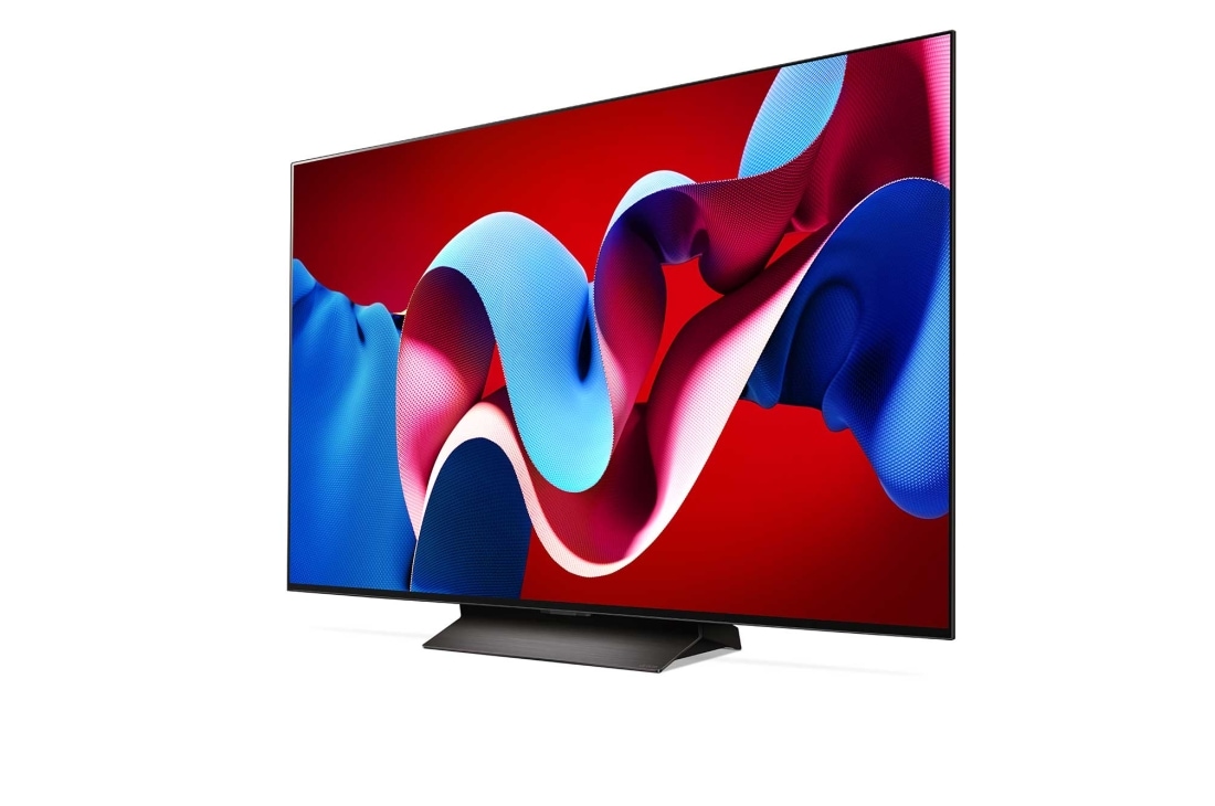 LG 55 pouces LG OLED evo AI C4 4K Smart TV OLED55C4, Vue latérale légèrement inclinée vers la gauche du LG OLED evo TV, OLED C4, OLED55C46LA, thumbnail 4