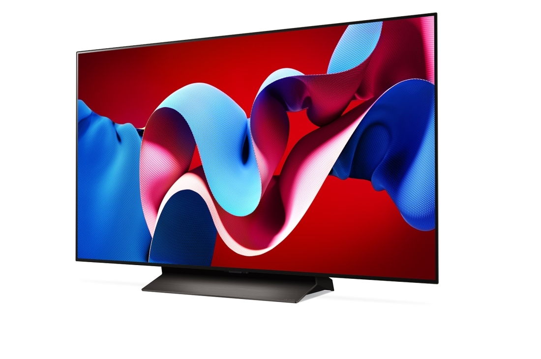 LG 48 pouces LG OLED evo AI C4 4K Smart TV OLED48C4, Vue latérale à partir de la gauche du LG OLED evo TV, OLED C4, OLED48C46LA, thumbnail 3
