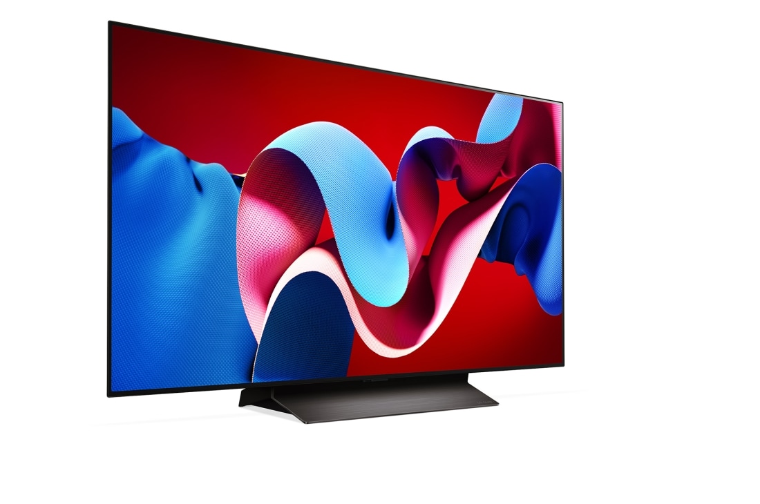 LG 48 pouces LG OLED evo AI C4 4K Smart TV OLED48C4, Vue latérale vers la droite du LG OLED evo TV, OLED C4, OLED48C46LA, thumbnail 6