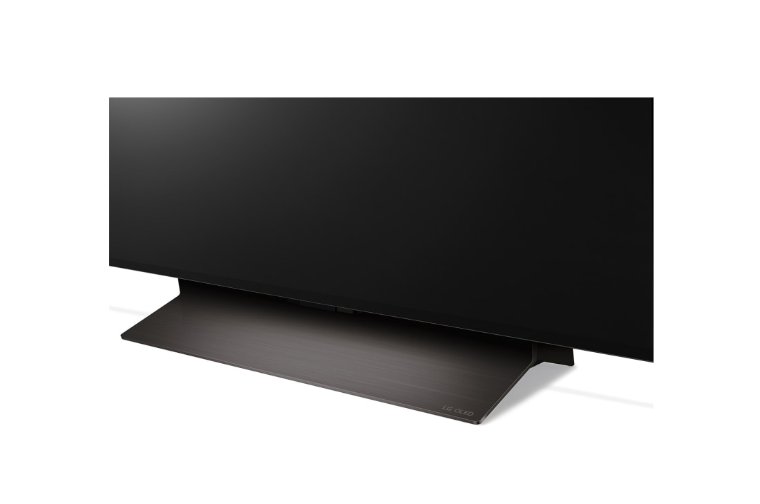 LG 48 pouces LG OLED evo AI C4 4K Smart TV OLED48C4, Vue rapprochée à partir de la base du LG OLED evo TV, OLED C4, OLED48C46LA, thumbnail 9