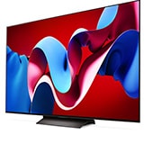 LG 65 pouces LG OLED evo AI C4 4K Smart TV OLED65C4, Vue latérale légèrement inclinée vers la gauche du LG OLED evo TV, OLED C4, OLED65C46LA, thumbnail 4