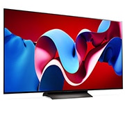 LG 65 pouces LG OLED evo AI C4 4K Smart TV OLED65C4, Vue latérale légèrement inclinée vers la droite du LG OLED evo TV, OLED C4, OLED65C46LA, thumbnail 7