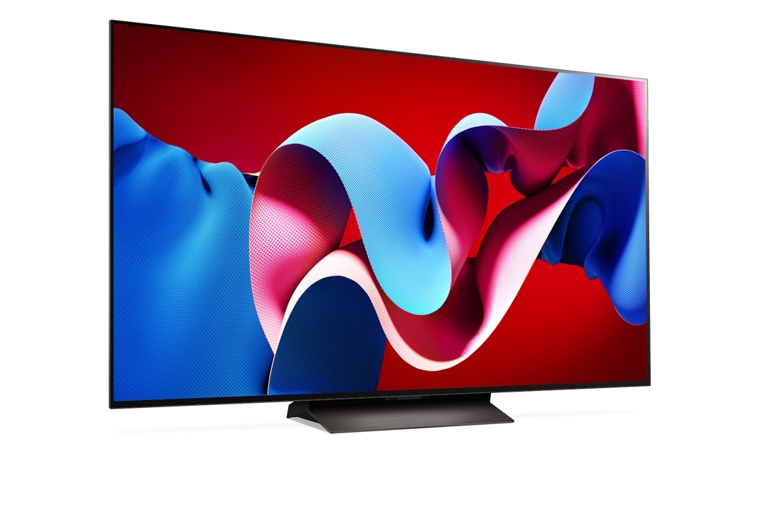 LG 65 pouces LG OLED evo AI C4 4K Smart TV OLED65C4, Vue latérale légèrement inclinée vers la droite du LG OLED evo TV, OLED C4, OLED65C46LA, thumbnail 7