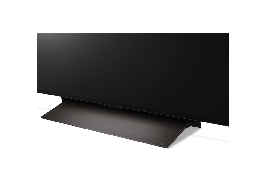 LG 65 pouces LG OLED evo AI C4 4K Smart TV OLED65C4, Vue rapprochée à partir de la base du LG OLED evo TV, OLED C4, OLED65C46LA, thumbnail 9