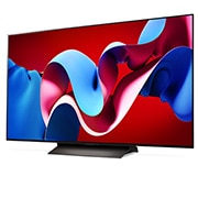 LG 77 pouces LG OLED evo AI C4 4K Smart TV OLED77C4, Vue latérale à partir de la gauche du LG OLED evo TV, OLED C4, OLED77C46LA, thumbnail 3