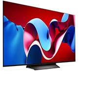 LG 77 pouces LG OLED evo AI C4 4K Smart TV OLED77C4, Vue latérale vers la droite du LG OLED evo TV, OLED C4, OLED77C46LA, thumbnail 6
