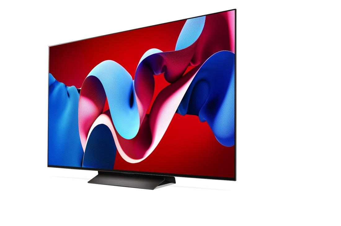LG 77 pouces LG OLED evo AI C4 4K Smart TV OLED77C4, Vue latérale légèrement inclinée vers la gauche du LG OLED evo TV, OLED C4, OLED77C46LA, thumbnail 4