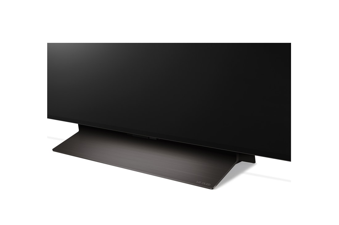 LG 77 pouces LG OLED evo AI C4 4K Smart TV OLED77C4, Vue rapprochée à partir de la base du LG OLED evo TV, OLED C4, OLED77C46LA, thumbnail 9