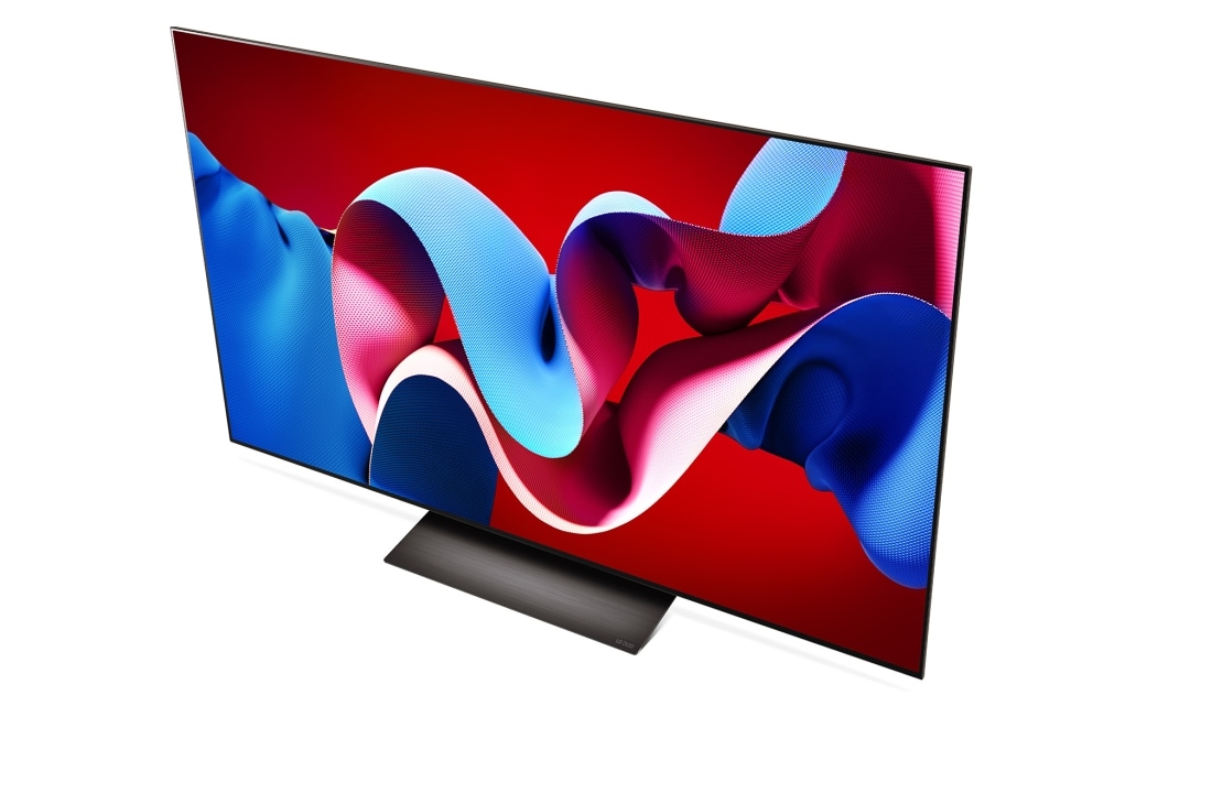 LG 77 pouces LG OLED evo AI C4 4K Smart TV OLED77C4, Vue inclinée du dessus du LG OLED evo TV, OLED C4, OLED77C46LA, thumbnail 10
