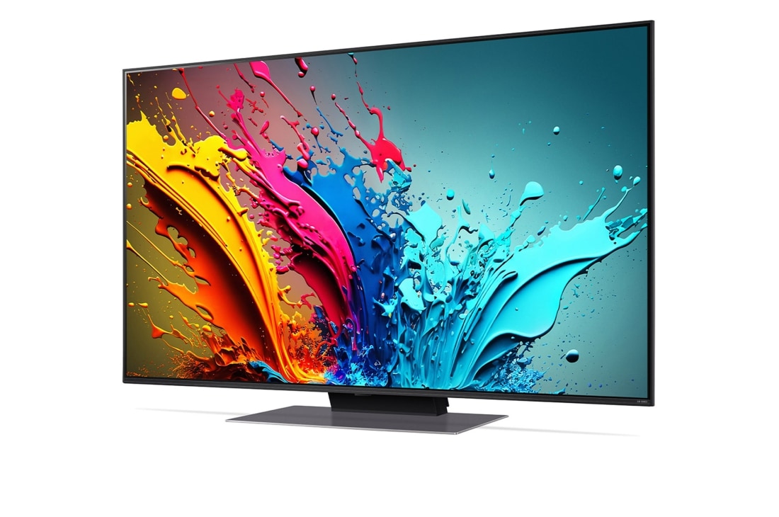 LG Smart TV LG QNED AI QNED87 4K 55 pouces 2024, Vue latérale légèrement inclinée vers la gauche, 55QNED87T6B, thumbnail 3