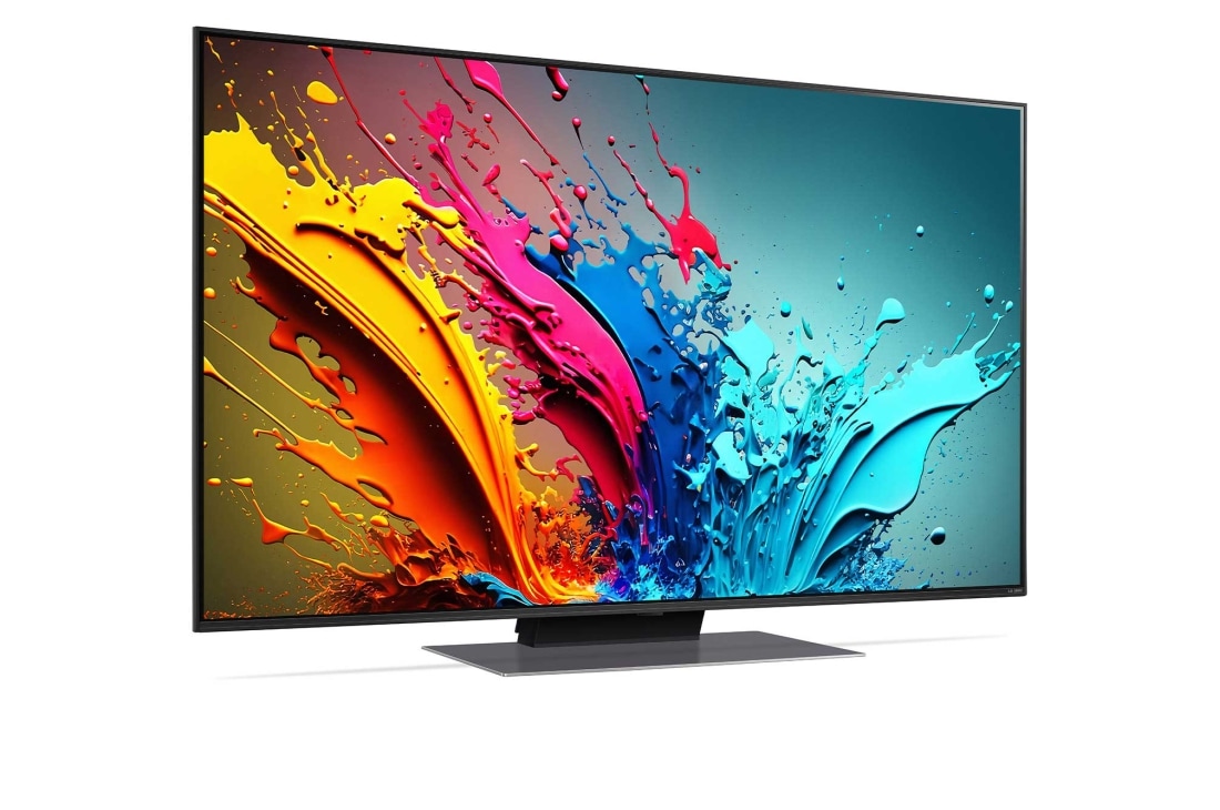 LG Smart TV LG QNED AI QNED87 4K 55 pouces 2024, Vue latérale légèrement inclinée vers la droite, 55QNED87T6B, thumbnail 7
