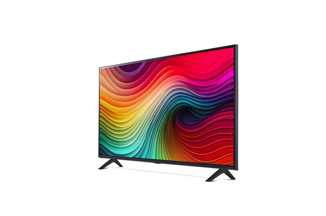 LG Smart TV LG NanoCell AI NANO81 4K de 43 pouces 2024, Vue latérale légèrement inclinée vers la gauche du LG TV NanoCell, NANO81, 43NANO81T6A, thumbnail 3