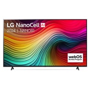 LG Smart TV LG NanoCell AI NANO81 4K de 86 pouces 2024, Vue de face du téléviseur LG NanoCell, NANO81 avec le texte LG NanoCell, 2024, et le logo webOS Re:New Program à l’écran., 86NANO81T6A, thumbnail 1