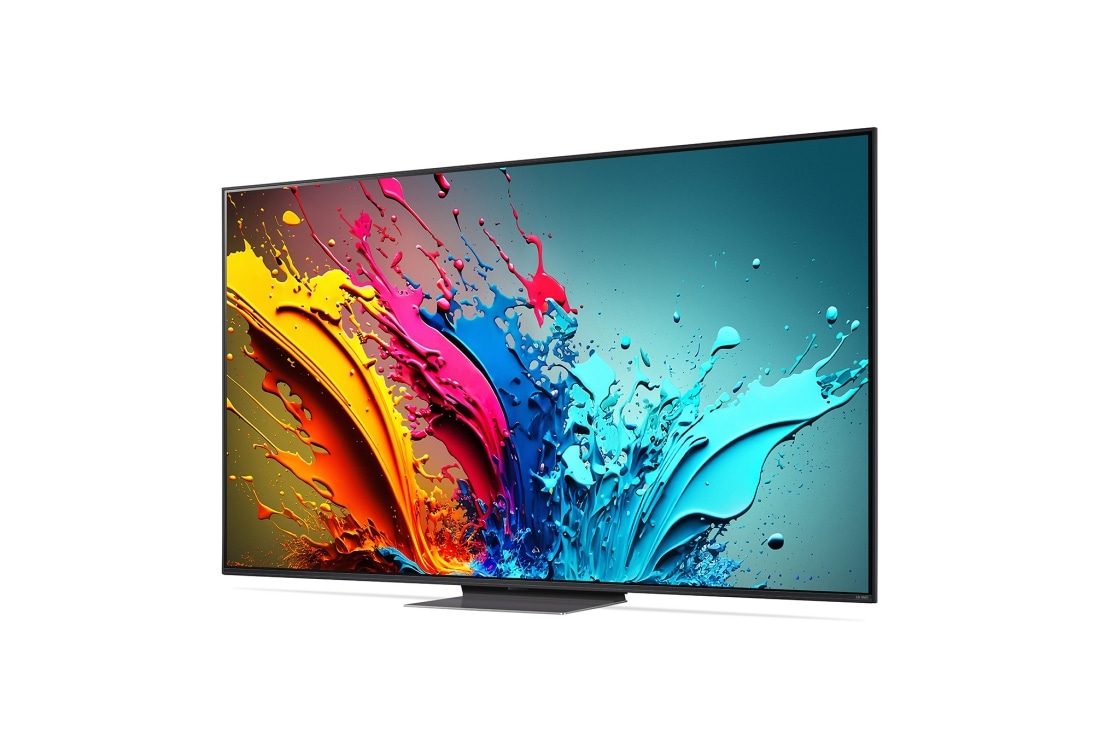 LG Smart TV LG QNED AI QNED87 4K 75 pouces 2024, Vue latérale légèrement inclinée vers la gauche du LG TV QNED, QNED85, 75QNED87T6B, thumbnail 3