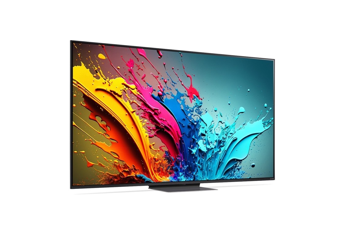 LG Smart TV LG QNED AI QNED87 4K 75 pouces 2024, Vue latérale légèrement inclinée vers la gauche, 75QNED87T6B, thumbnail 8