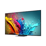 LG Smart TV LG QNED AI QNED87 4K 75 pouces 2024, Vue latérale légèrement inclinée vers la gauche du LG TV QNED, QNED85, 75QNED87T6B, thumbnail 3