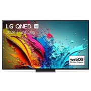 LG Smart TV LG QNED AI QNED86 4K 86 pouces 2024, Vue de face du téléviseur LG QNED, QNED85 avec le texte LG QNED, 2024, et le logo webOS Re:New Program à l’écran., 86QNED86T6A, thumbnail 1