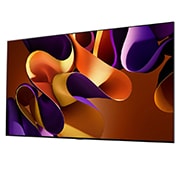 LG 97 pouces LG OLED evo AI G4 4K Smart TV OLED97G4, Vue latérale légèrement inclinée vers la gauche du LG OLED evo TV, OLED G4 sur le mur, OLED97G45LW, thumbnail 3