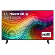 LG Smart TV LG NanoCell AI NANO82 4K de 43 pouces 2024, Vue de face du téléviseur, 43NANO82T6B, thumbnail 1