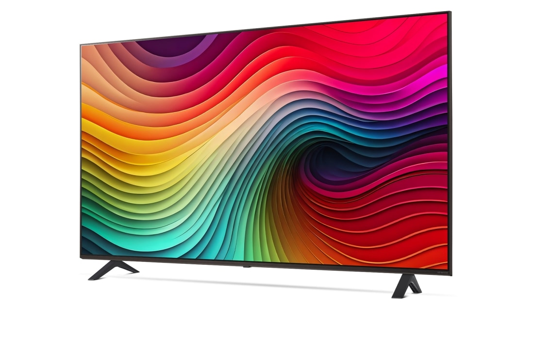 LG Smart TV LG NanoCell AI NANO82 4K de 55 pouces 2024, Vue latérale légèrement inclinée vers la gauche, 55NANO82T6B, thumbnail 2