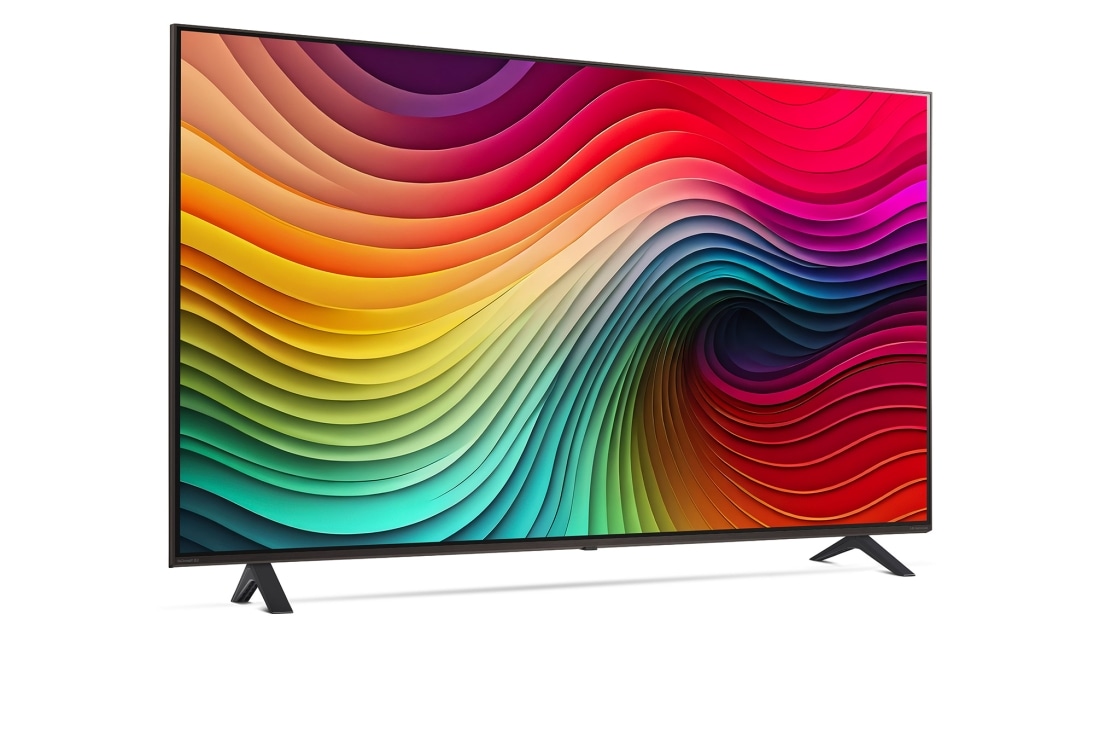 LG Smart TV LG NanoCell AI NANO82 4K de 55 pouces 2024, Vue latérale légèrement inclinée vers la droite, 55NANO82T6B, thumbnail 6