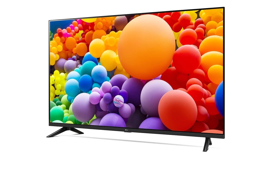 LG Smart TV LG UHD AI UT73 4K 55 pouces 2024, vue de côté à 15 degrés, 55UT73006LA, thumbnail 2