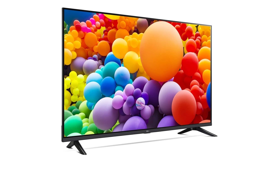 LG Smart TV LG UHD AI UT73 4K 55 pouces 2024, vue de côté à 30 degrés, 55UT73006LA, thumbnail 5