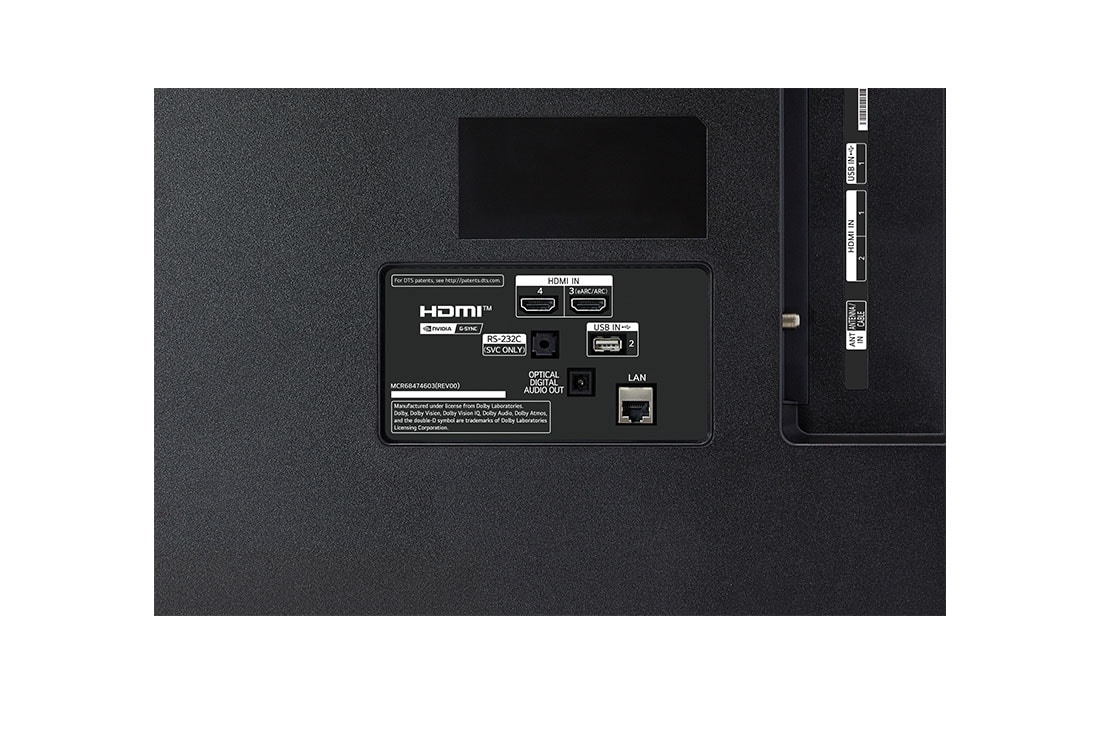 LG 65 pouces LG OLED AI B4 4K Smart TV OLED65B4, port view, OLED65B42LA, thumbnail 13