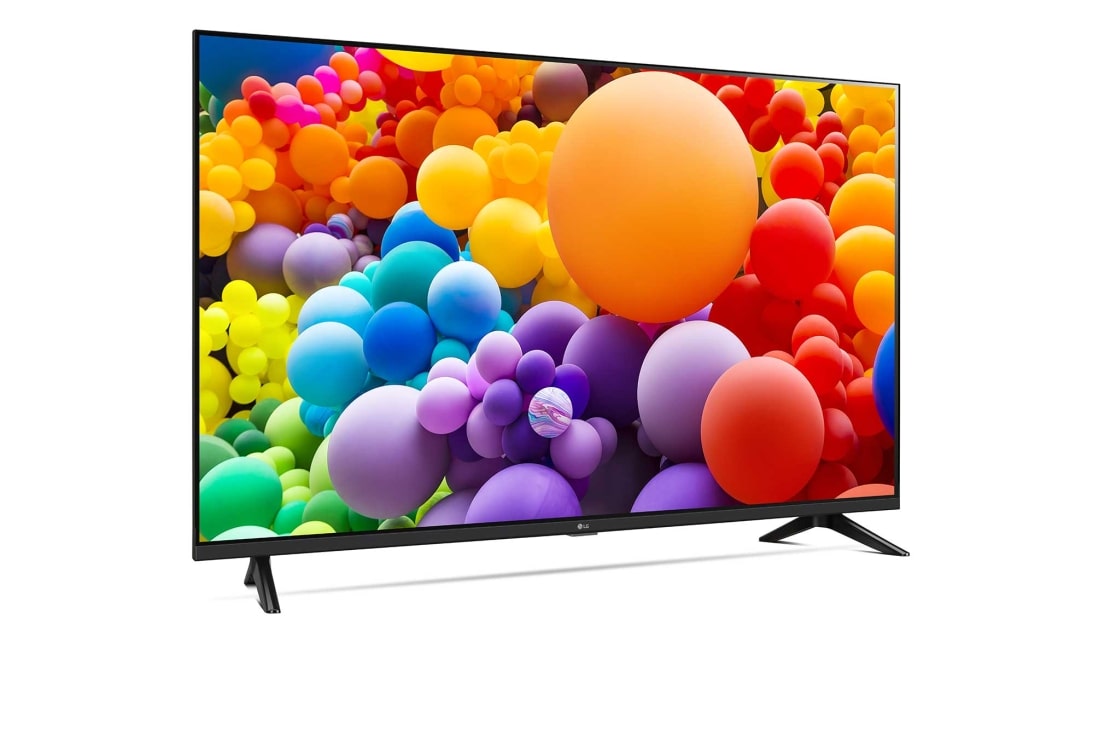 LG Smart TV LG UHD AI UT73 4K 65 pouces 2024, vue de côté à 15 degrés, 65UT73006LA, thumbnail 6