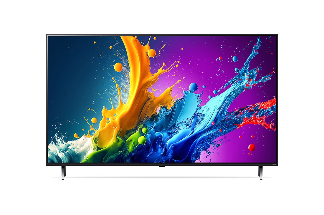 LG Smart TV LG QNED AI QNED80 4K 55 pouces 2024, Vue de face du téléviseur LG QNED, QNED80, 55QNED80T6A, thumbnail 2