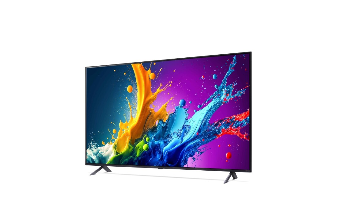LG Smart TV LG QNED AI QNED80 4K 75 pouces 2024, Vue latérale légèrement inclinée vers la gauche du LG TV QNED, QNED80, 75QNED80T6A, thumbnail 3