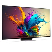 LG Smart TV LG QNED MiniLED QNED91 4K 75 pouces 2024, Gros plan sur le bord supérieur du téléviseur LG QNED, QNED90, 75QNED91T6A, thumbnail 7
