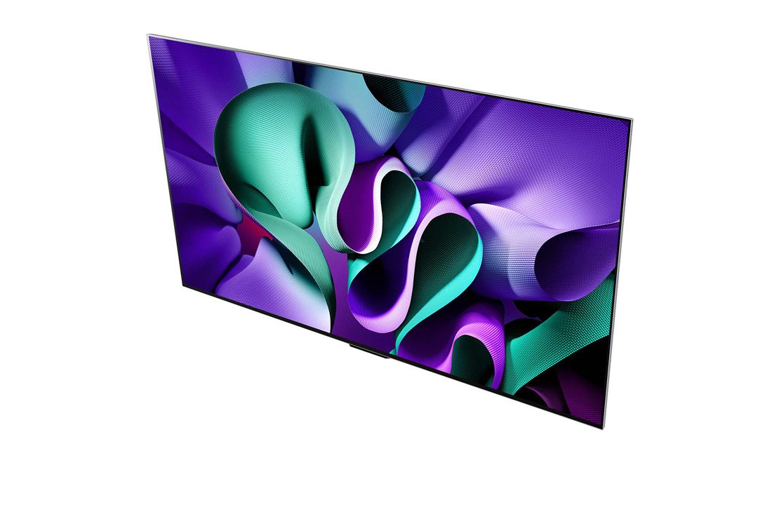 LG 77 pouces LG OLED evo AI M4, la première TV True Wireless au monde avec transfert vidéo et audio 4K 144Hz , Vue latérale légèrement inclinée, OLED77M49LA, thumbnail 7