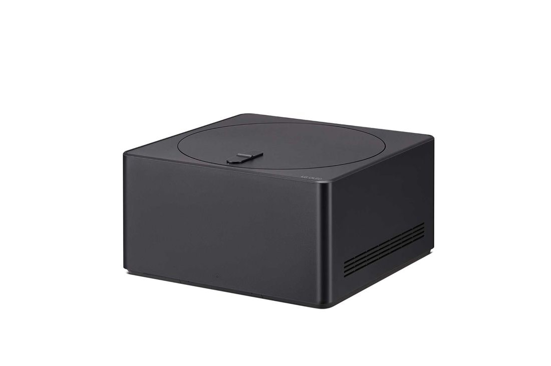 LG 77 pouces LG OLED evo AI M4, la première TV True Wireless au monde avec transfert vidéo et audio 4K 144Hz , Slightly-angled left-facing side view of Zero Connect Box, OLED77M49LA, thumbnail 12