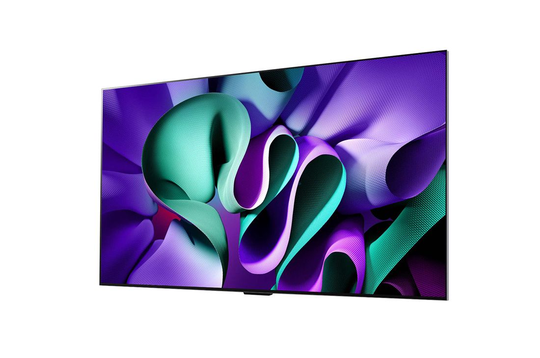 LG 65 pouces LG OLED evo AI M4, la première TV True Wireless au monde avec transfert vidéo et audio 4K 144Hz , Vue latérale légèrement inclinée, OLED65M49LA, thumbnail 4