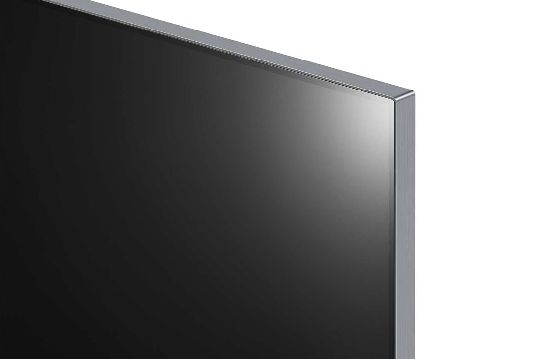 LG 65 pouces LG OLED evo AI M4, la première TV True Wireless au monde avec transfert vidéo et audio 4K 144Hz , Gros plan sur le bord supérieur ultra-mince du LG OLED M4, OLED65M49LA, thumbnail 9