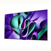 LG 65 pouces LG OLED evo AI M4, la première TV True Wireless au monde avec transfert vidéo et audio 4K 144Hz , Vue latérale légèrement inclinée, OLED65M49LA, thumbnail 4