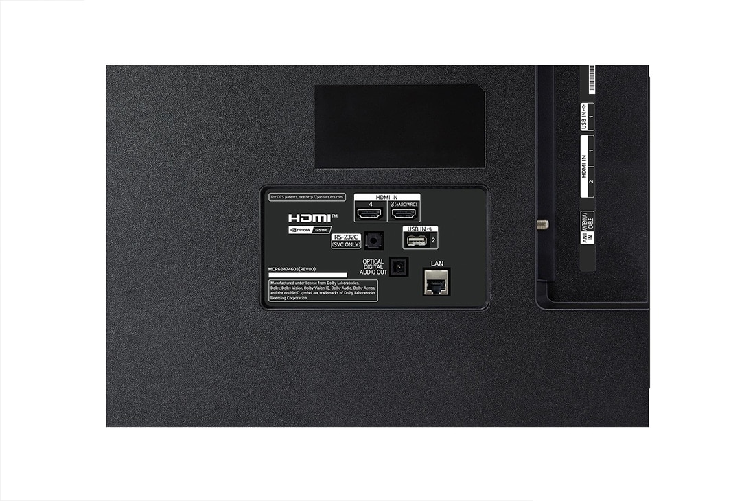 LG 65 pouces LG OLED AI B4 4K Smart TV OLED65B4, port view, OLED65B46LA, thumbnail 13