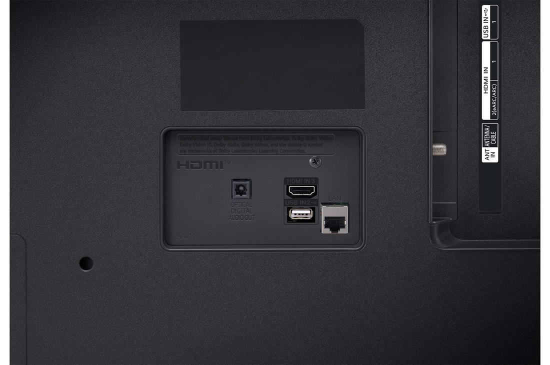 LG 55 pouces LG LED UHD UR75 4K Smart TV - 55UR75006LK, Arrière, 55UR75006LK, thumbnail 10