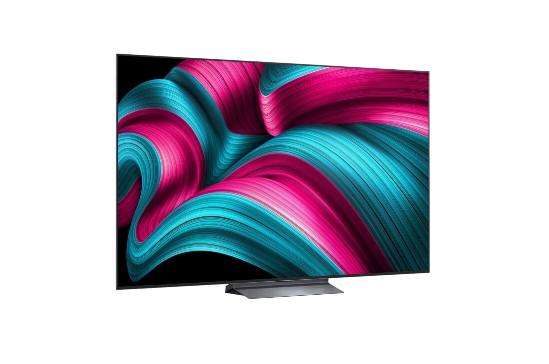 LG Smart TV LG OLED evo AI 4K C5 2025 83 pouces, Télécommande LG AI Magic Remote avec le bouton IA en surbrillance. Autour d’elle se trouvent les différentes fonctionnalités auxquelles un utilisateur peut accéder à partir du bouton. AI Voice ID, AI , OLED83C54LA, thumbnail 2